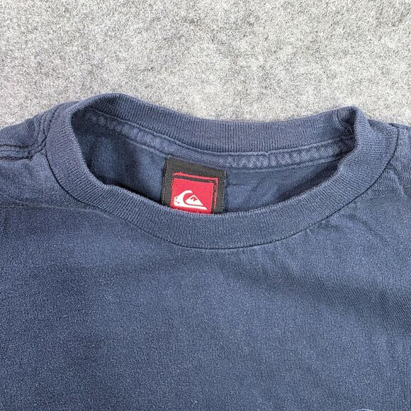 Quiksilver Shirt Mens Medium Blue Graphic Surf Skate Tee Short‎ Sleeve - Picture 6 of 13